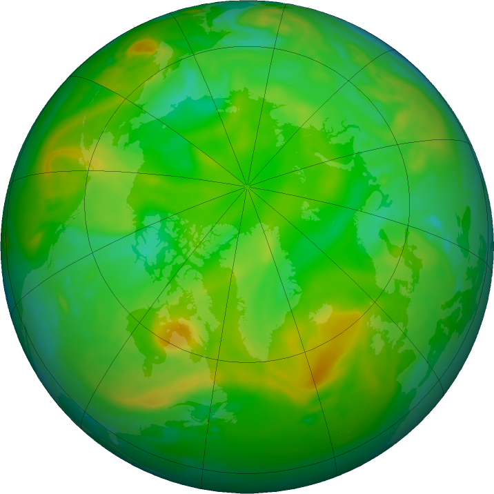 Arctic ozone map for 18 July 2024